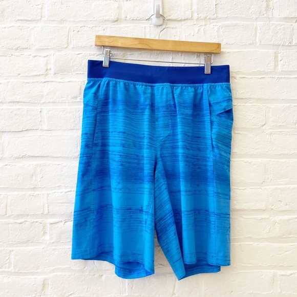 Lululemon || 10” Shorts Blue Wave Large - Picture 1 of 9